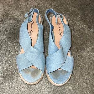 Denim Wedges